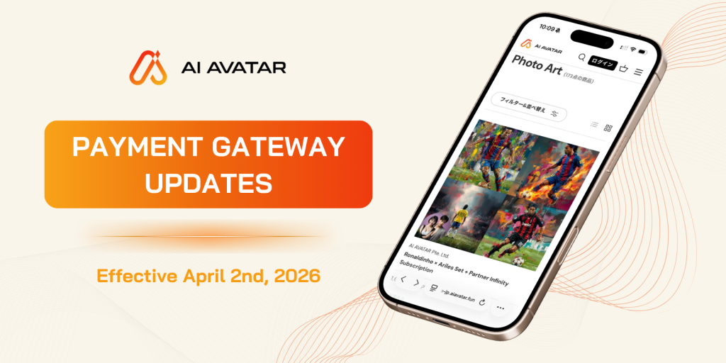 🚀A2V 更新：AI 虚拟形象商店支付方式变更 — AI AVATAR Newsroom